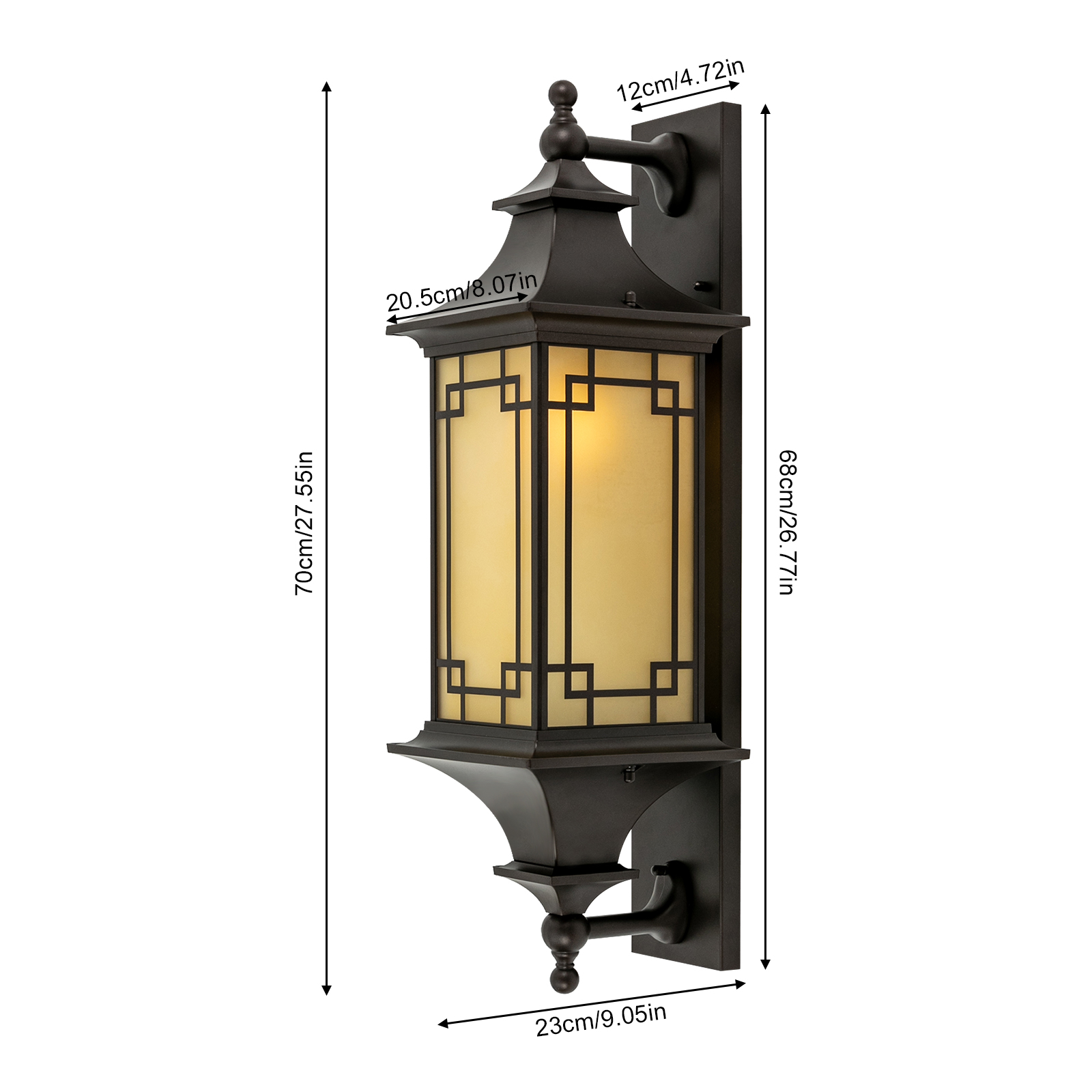 Outdoor Wall Light Fixture, Wall Mounted Light, Exterior Wall Light, Bulb(Not Included), Coffee Outdoor Wall Light Fixture, Wall Mounted Light, Exterior Wall Light, Bulb(Not Included), Coffee