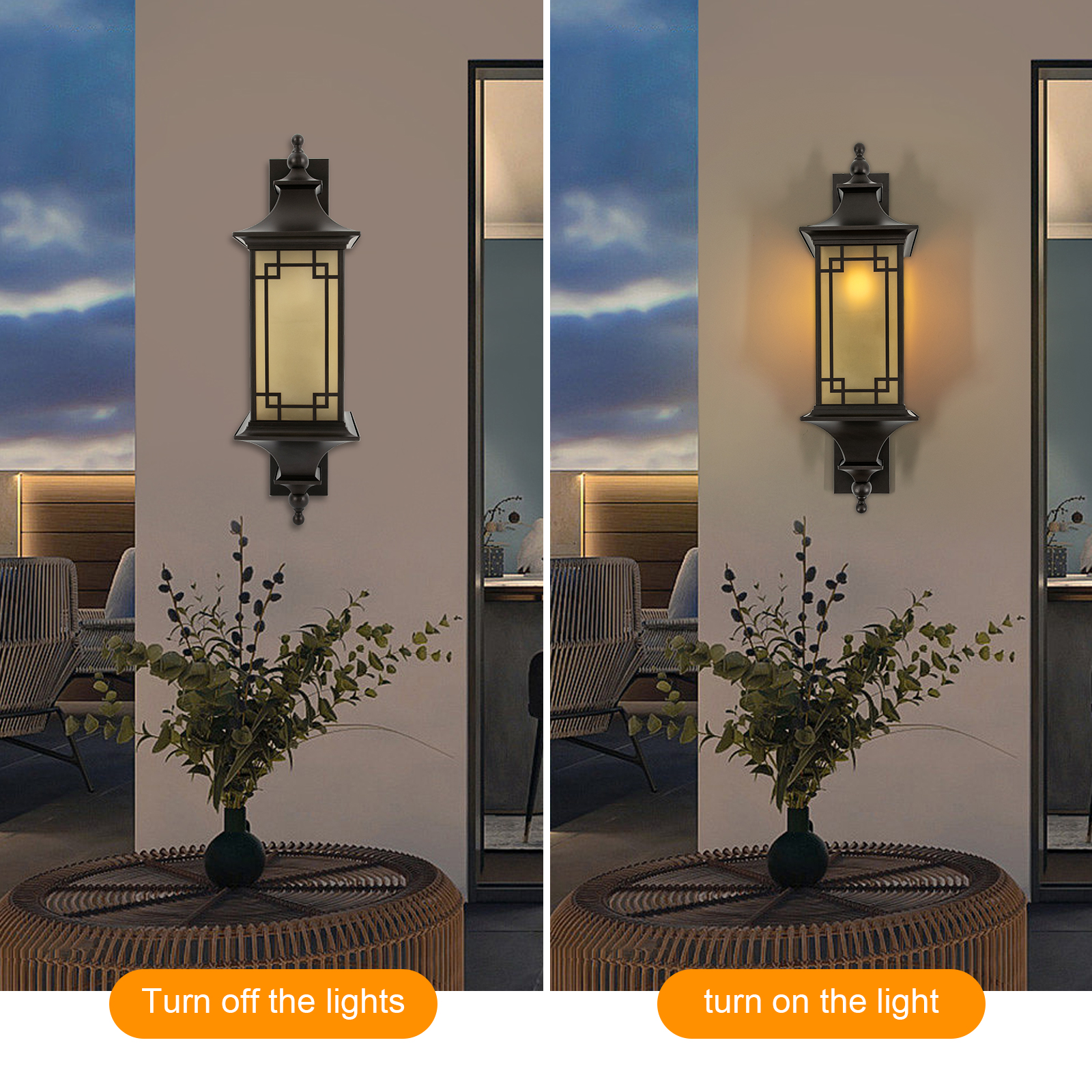 Outdoor Wall Light Fixture, Wall Mounted Light, Exterior Wall Light, Bulb(Not Included), Coffee Outdoor Wall Light Fixture, Wall Mounted Light, Exterior Wall Light, Bulb(Not Included), Coffee