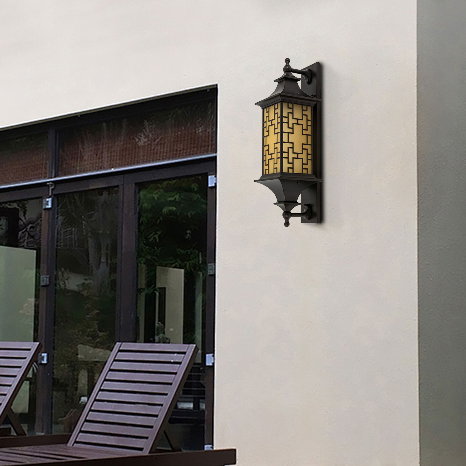 Outdoor Wall Lamp, Wall Lighting Fixture, Retro Wall Light, Color Coffee