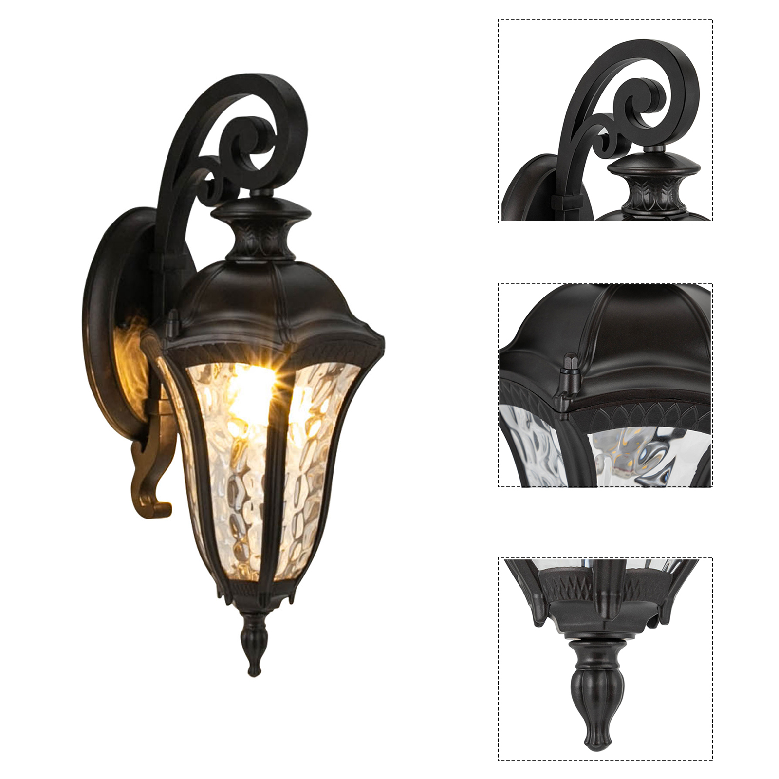 Retro Wall Light, Outdoor Wall Light, Wall Light for Porch, Patio, and Doorway