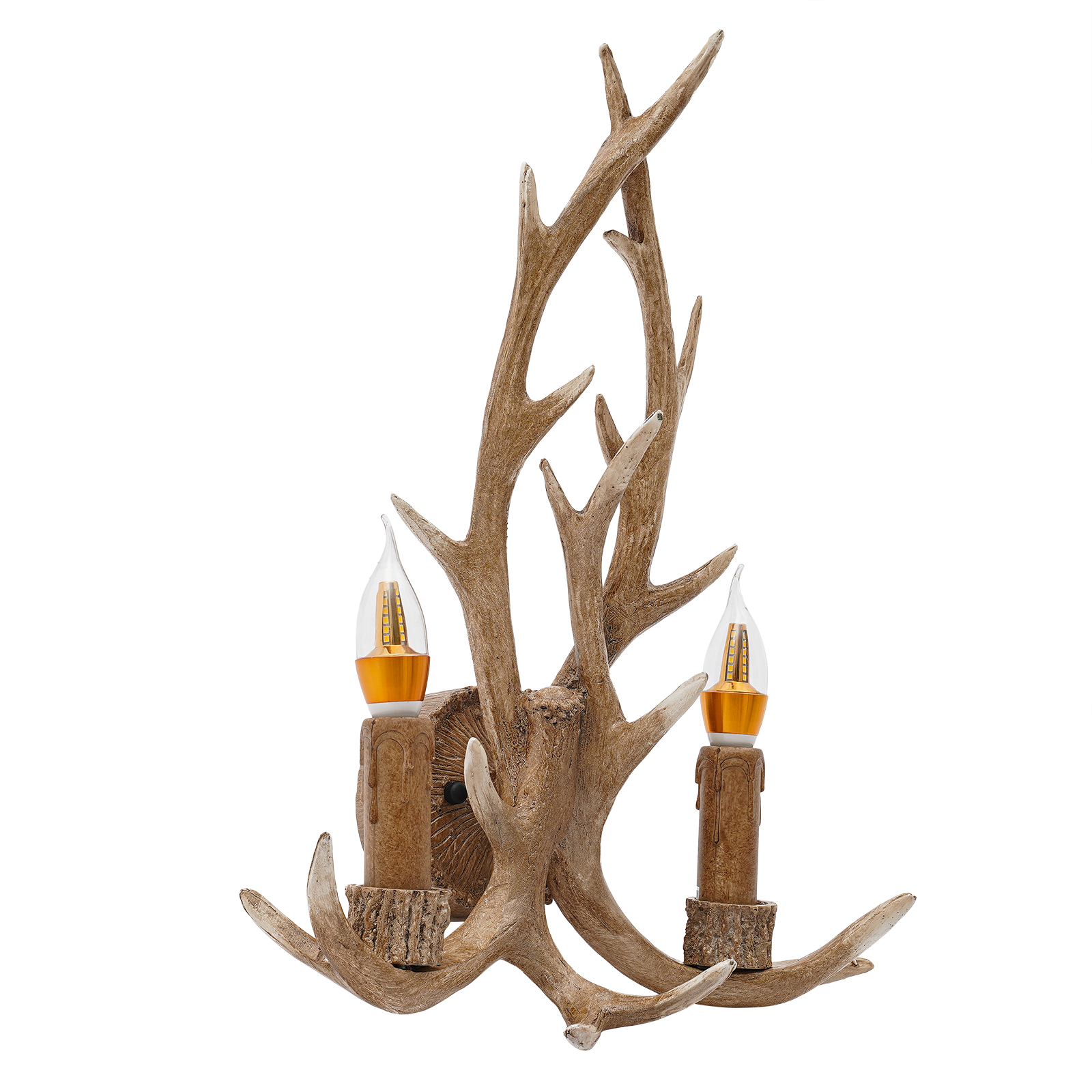 Antler wall sconce, Wall sconce with antlers, Wall sconce with deer antlers, Illumination area: 3-5m², 38*50cm, Brown Antler wall sconce, Wall sconce with antlers, Wall sconce with deer antlers, Illumination area: 3-5m², 38*50cm, Brown