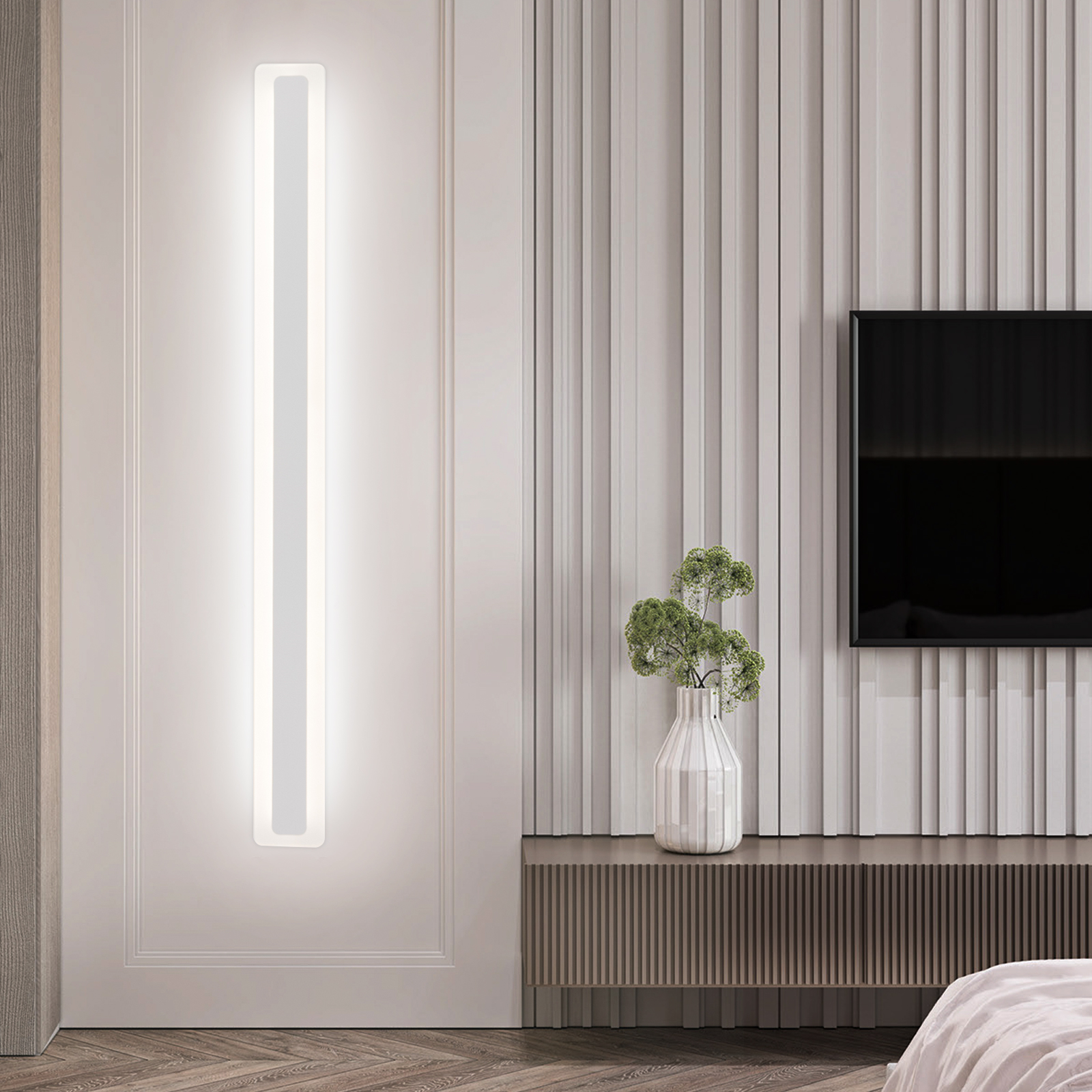 CNCEST Long Strip LED Ceiling Light Fixture Ceiling Lamp for Bedroom CNCEST Long Strip LED Ceiling Light Fixture Ceiling Lamp for Bedroom