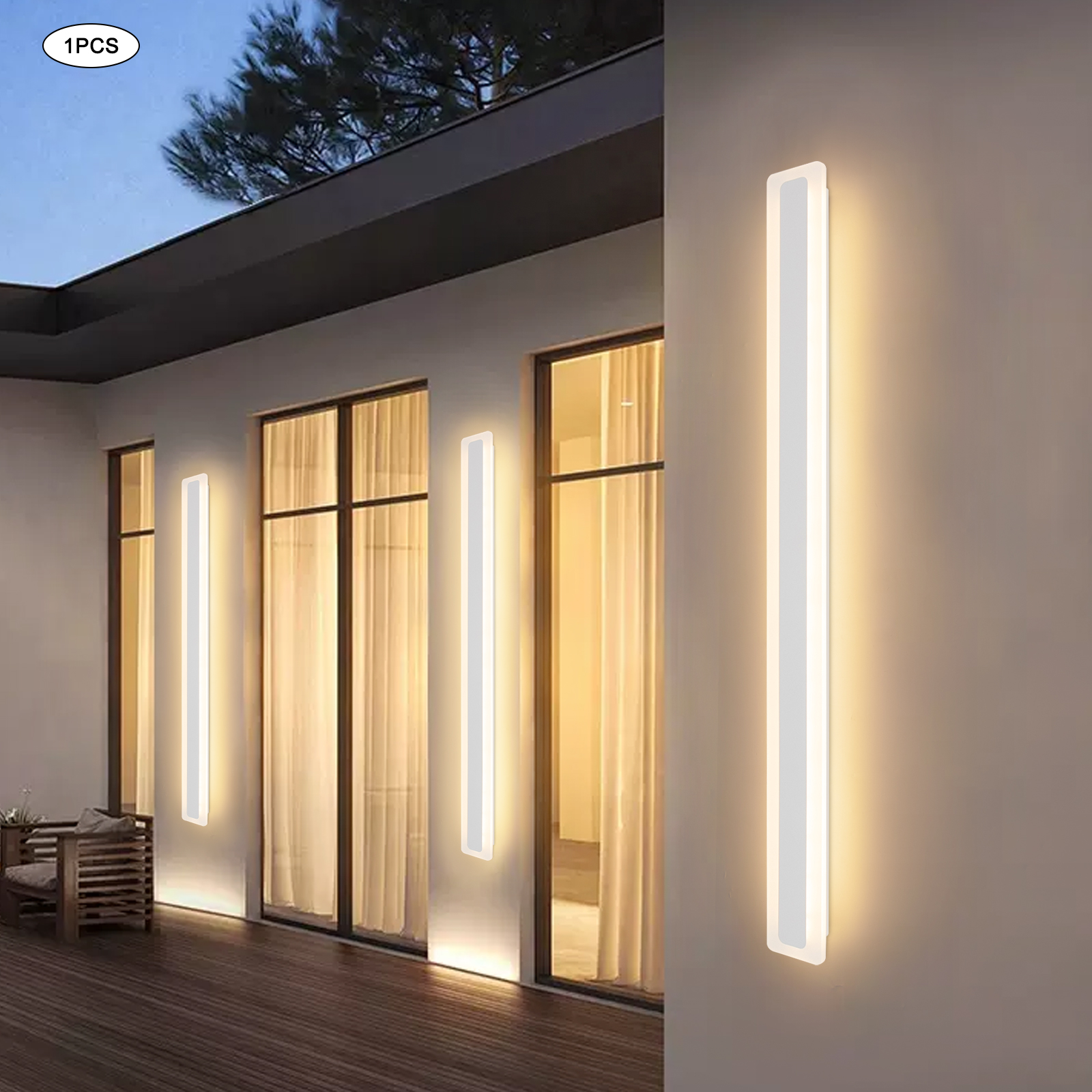 CNCEST Long Strip LED Ceiling Light Fixture Ceiling Lamp for Bedroom CNCEST Long Strip LED Ceiling Light Fixture Ceiling Lamp for Bedroom