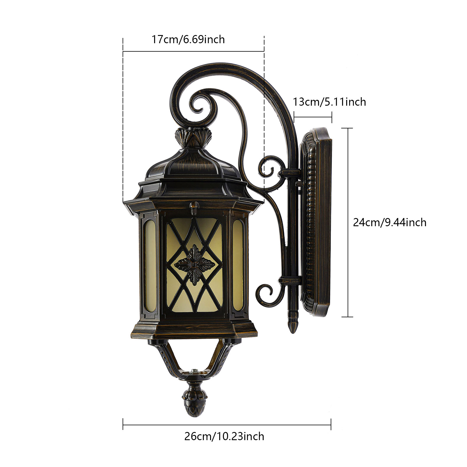Outdoor wall lamp-small wall lamp with power supply-without light source E27x1-wide voltage Outdoor wall lamp-small wall lamp with power supply-without light source E27x1-wide voltage