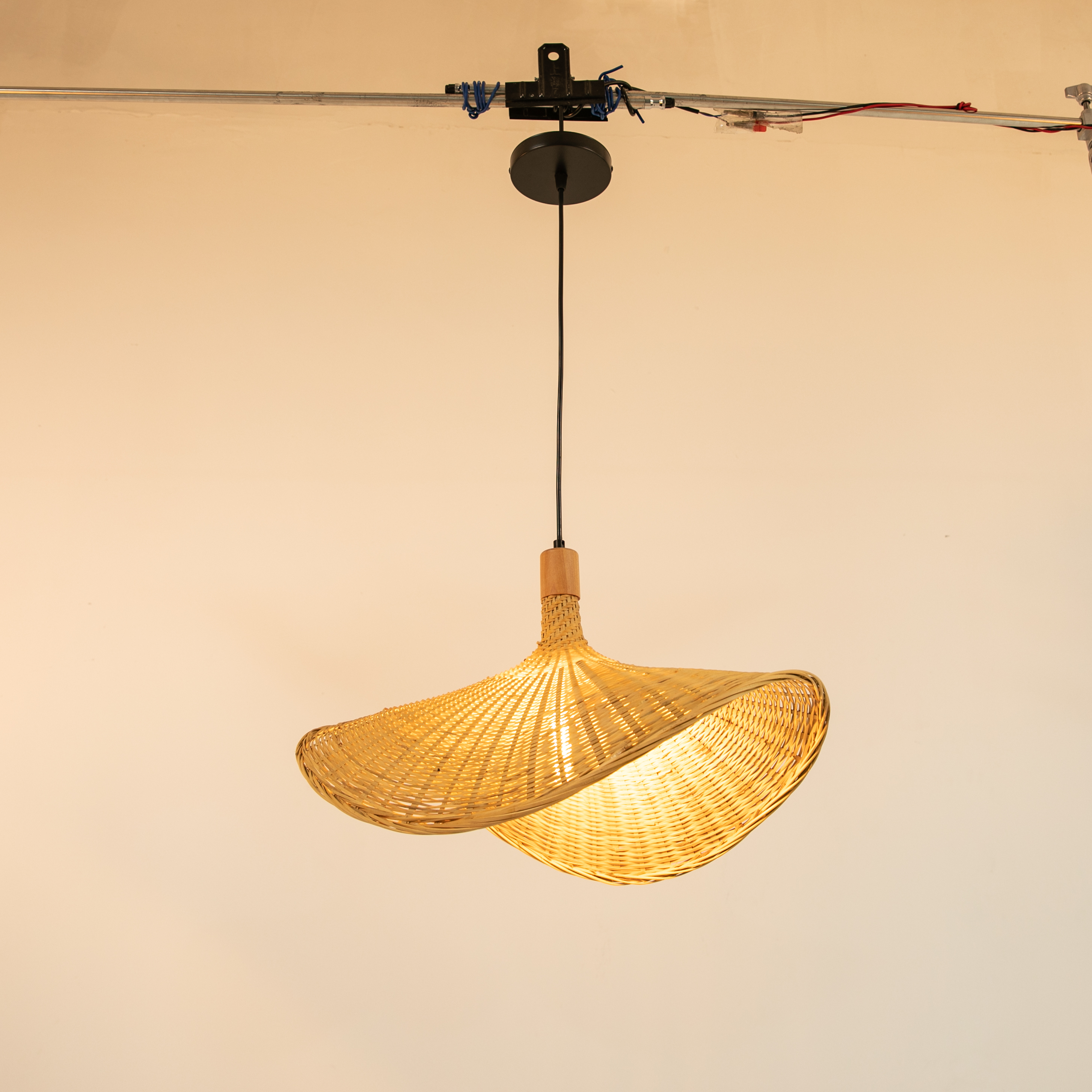 Pendant Light, Woven Hanging Light Fixtures, Ceiling Lamp for Dining Room Kitchen Entryway