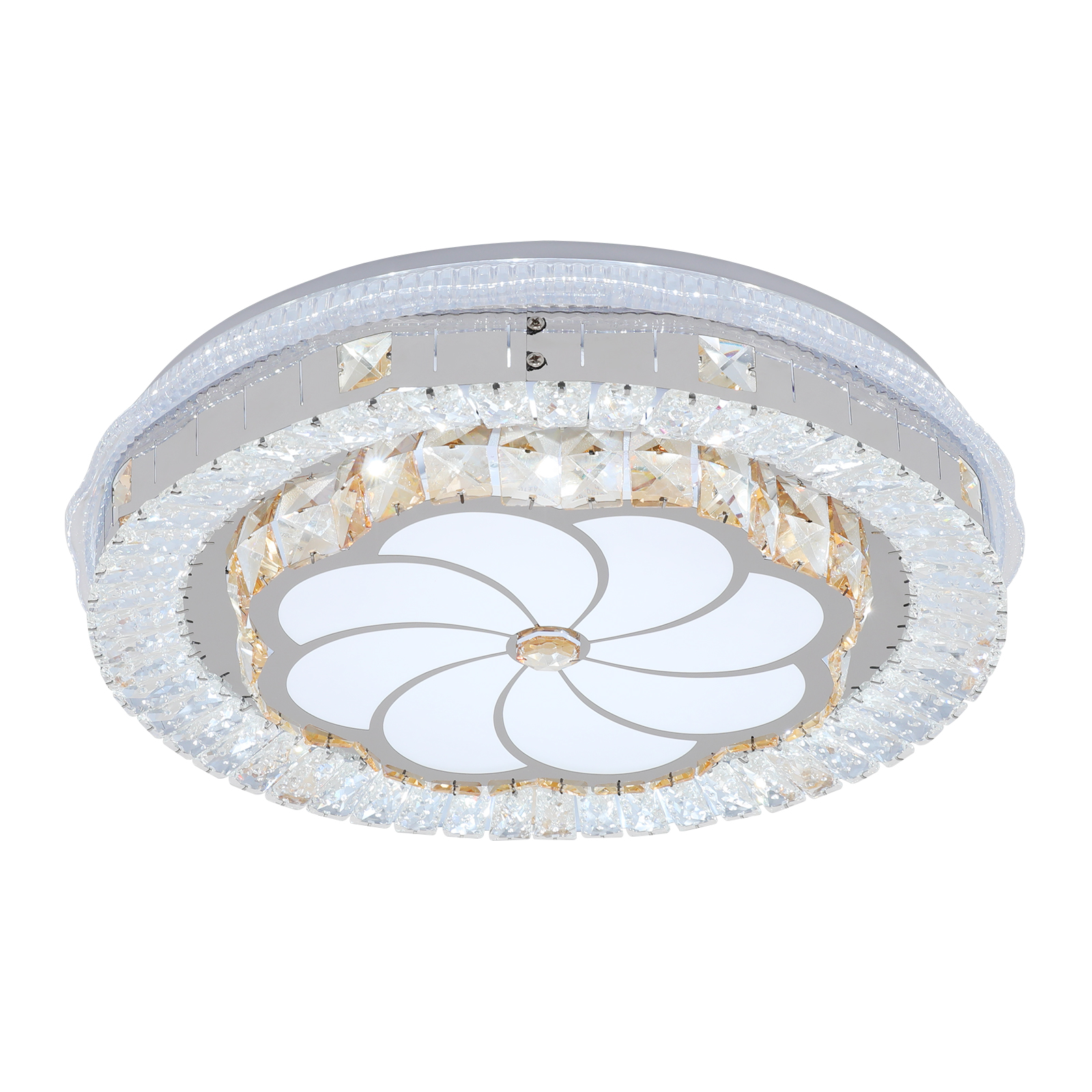 K9 Crystal Ceiling Light, Dimmable Ceiling Light, 3 Shades Ceiling Light with Remote Controller, Ceiling Light with Remote Control