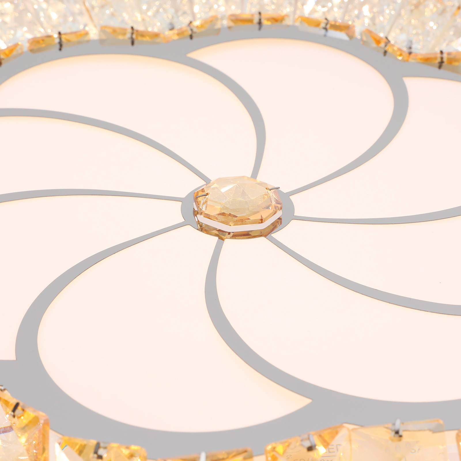 K9 Crystal Ceiling Light, Dimmable Ceiling Light, 3 Shades Ceiling Light with Remote Controller, Ceiling Light with Remote Control