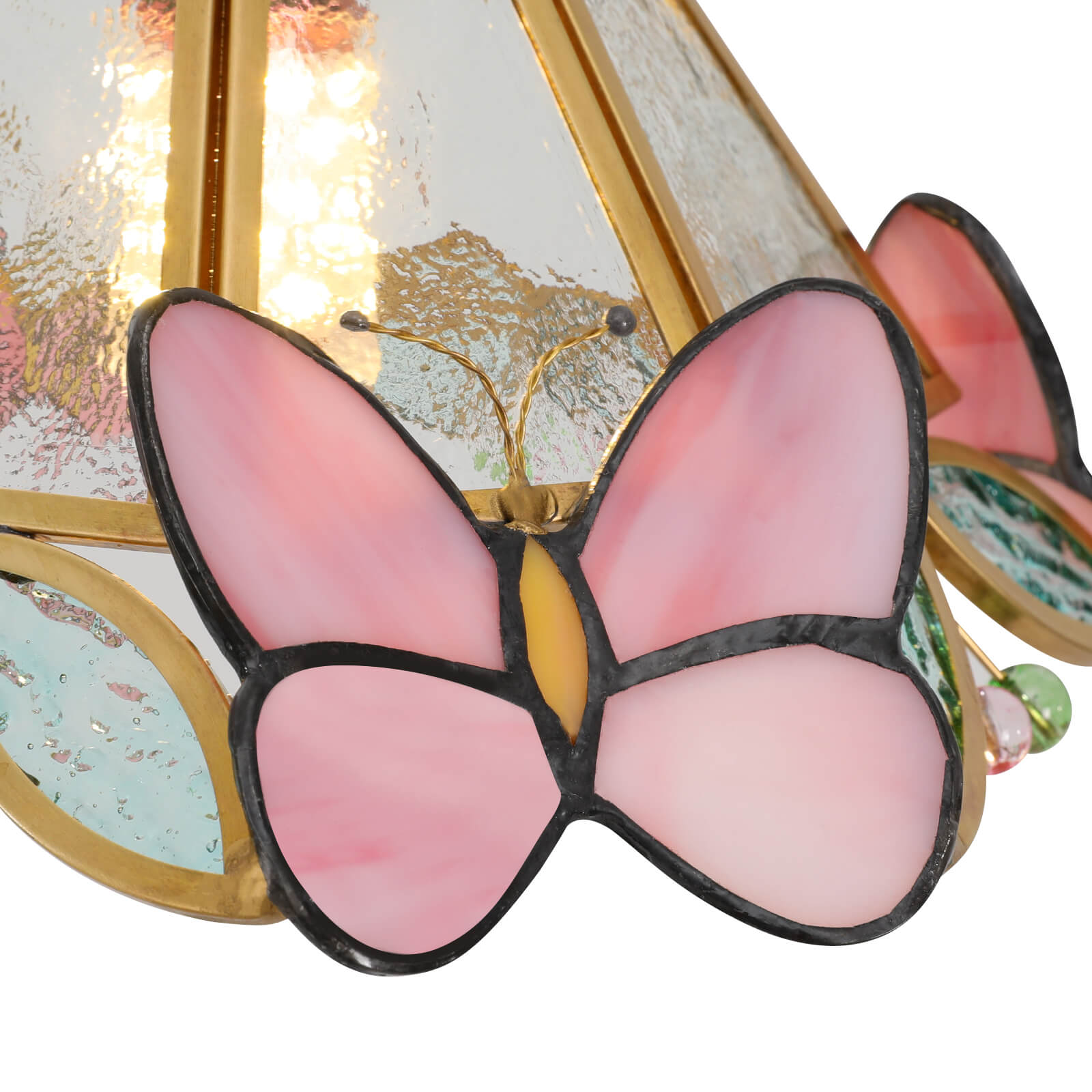 Glass Modern Pendant Light, Butterfly Shaped Pendant Light, Ceiling-mounted Light, Semi Flush Mount, for the bedroom, girls' room Glass Modern Pendant Light, Butterfly Shaped Pendant Light, Ceiling-mounted Light, Semi Flush Mount, for the bedroom, girls' room