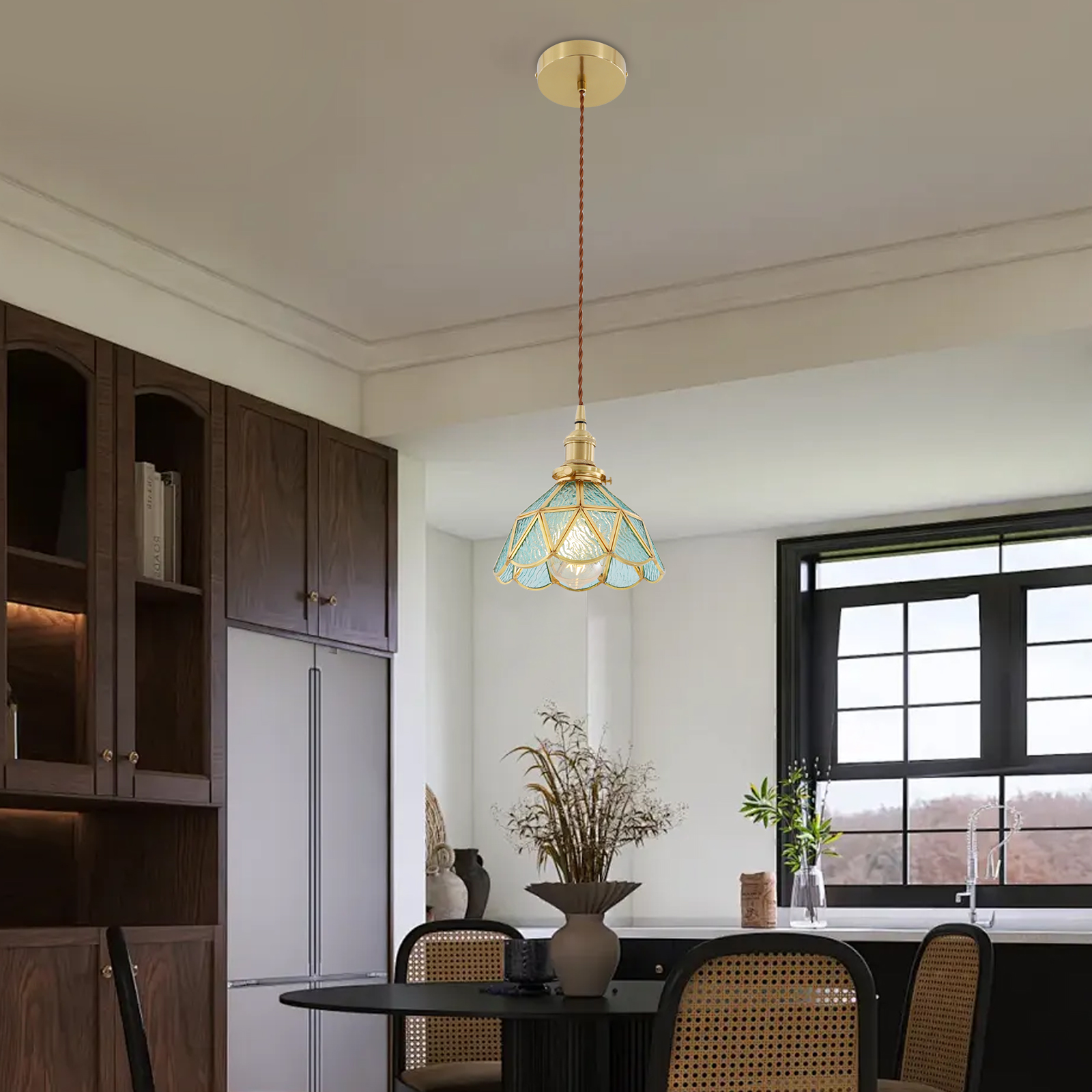 Modern Pendant Light Ceiling Light Height Adjustable Pendant Light Suitable for a Dining Room Kitchen Islands Kitchen Corridor E27 Lake Blue Modern Pendant Light Ceiling Light Height Adjustable Pendant Light Suitable for a Dining Room Kitchen Islands Kitchen Corridor E27 Lake Blue