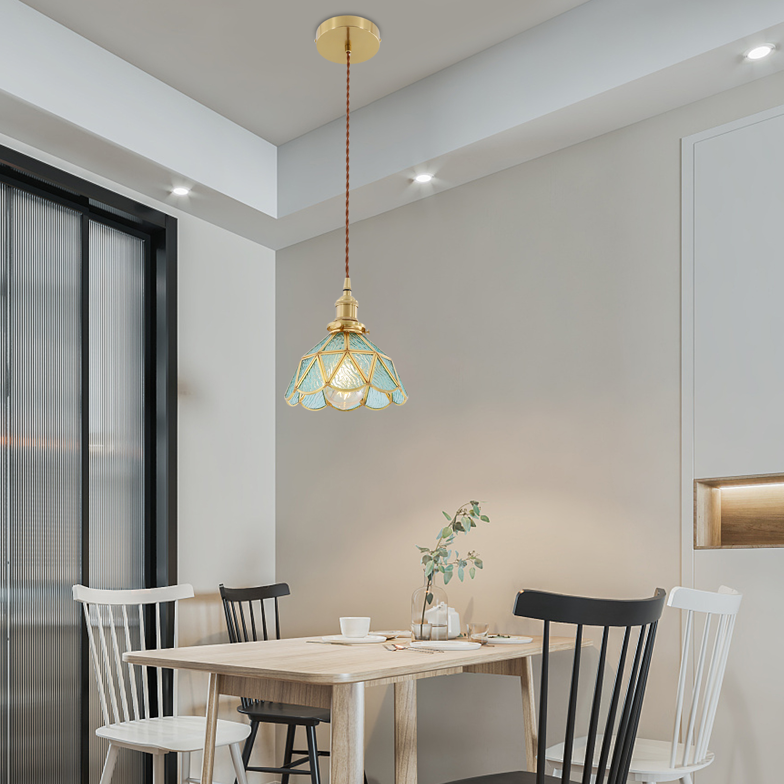 Modern Pendant Light Ceiling Light Height Adjustable Pendant Light Suitable for a Dining Room Kitchen Islands Kitchen Corridor E27 Lake Blue Modern Pendant Light Ceiling Light Height Adjustable Pendant Light Suitable for a Dining Room Kitchen Islands Kitchen Corridor E27 Lake Blue