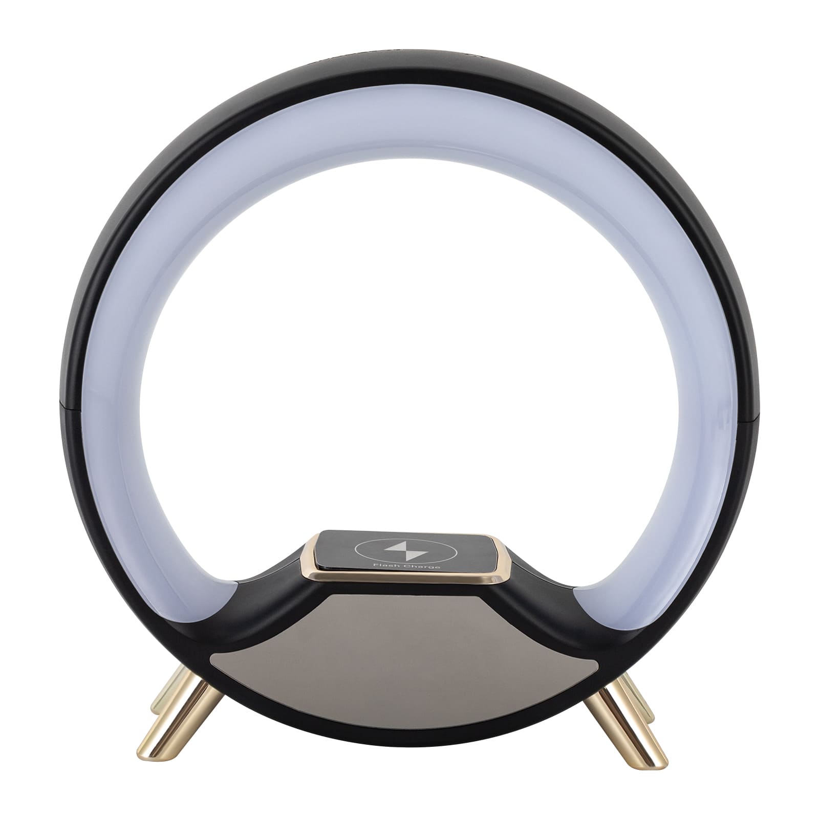 LED Table Lamp Portable and Rechargeable Bedside Lamp Mood Lamp with Bluetooth Speaker Placed In The Bedroom Children's Room Black