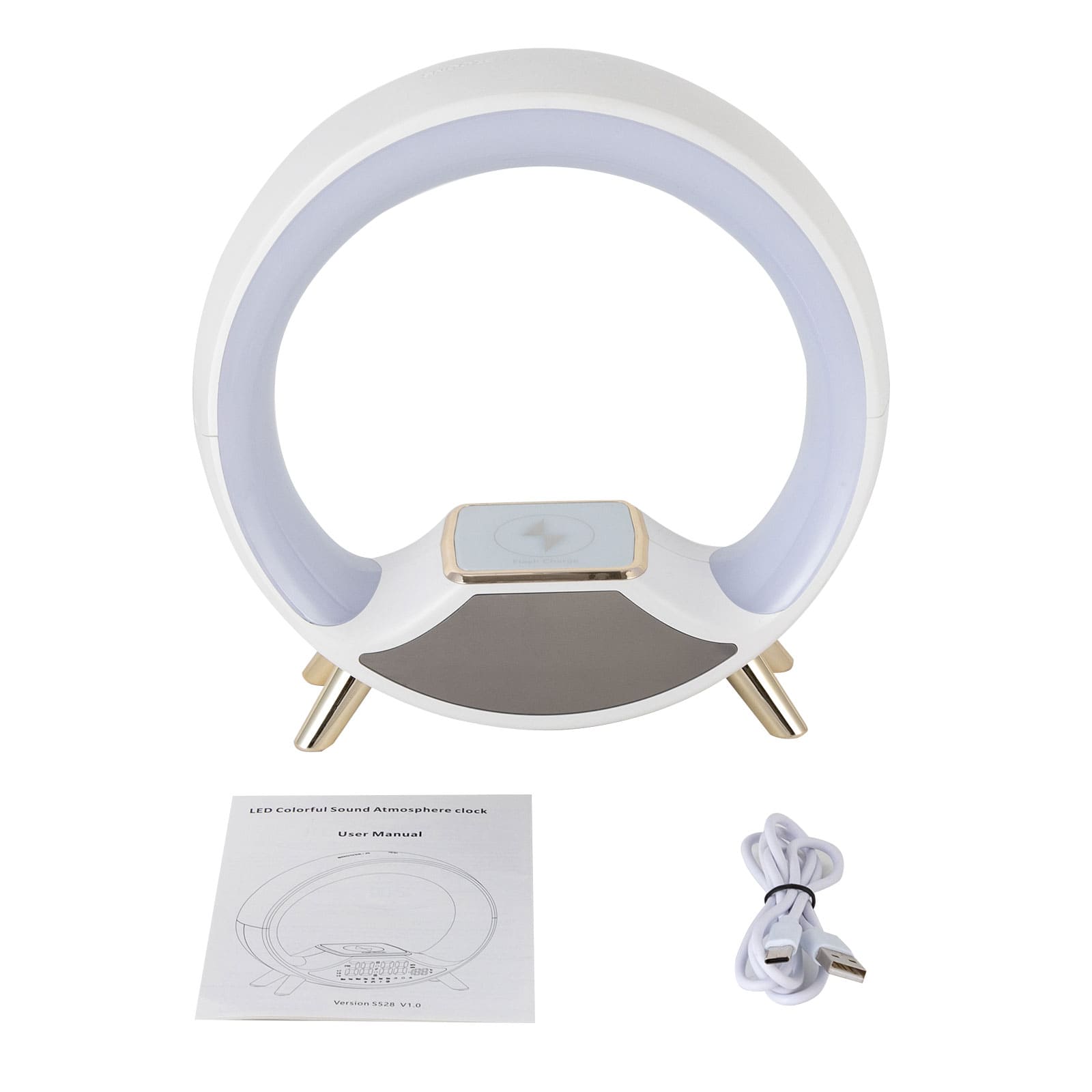 LED Tabletop Light Portable Charging Bedside Lamp Atmosphere Lamp with Bluetooth Speaker Placed In The Bedroom Children's Room