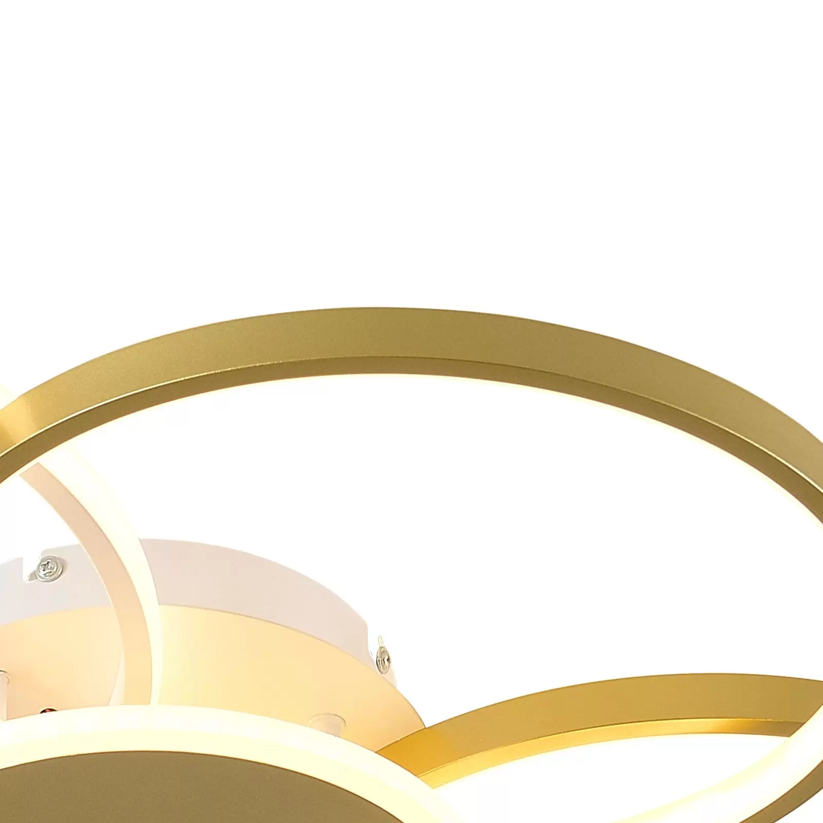 Modern LED Ceiling Light 65W Dimmable LED Ceiling Light With Remote Control 6 Rings Gold Recessed Ceiling Light Three Light Colors