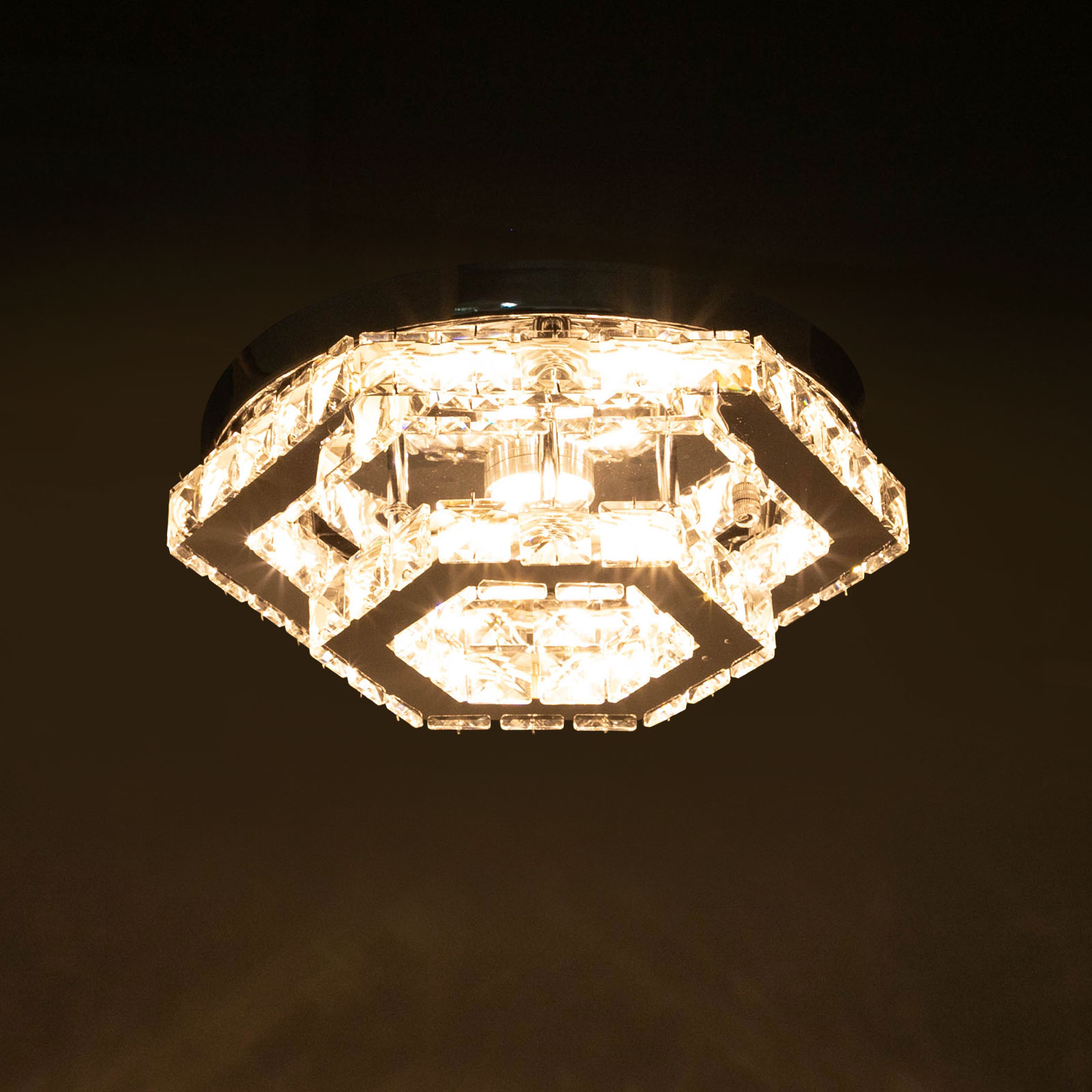 CNCEST Ceiling Light Crystal Ceiling Light Modern Crystal Ceiling Light