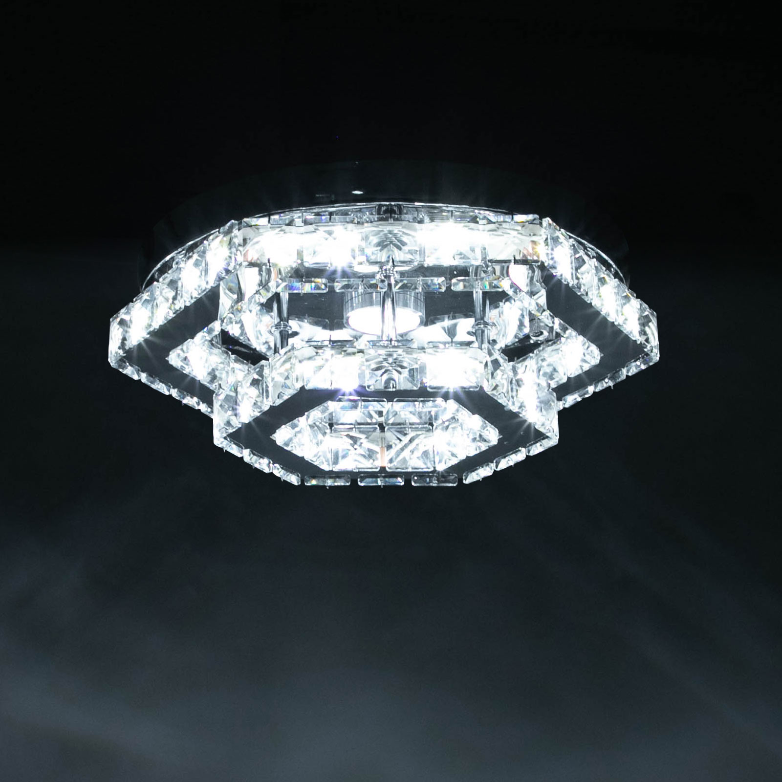 CNCEST Ceiling Light Crystal Ceiling Light Modern Crystal Ceiling Light
