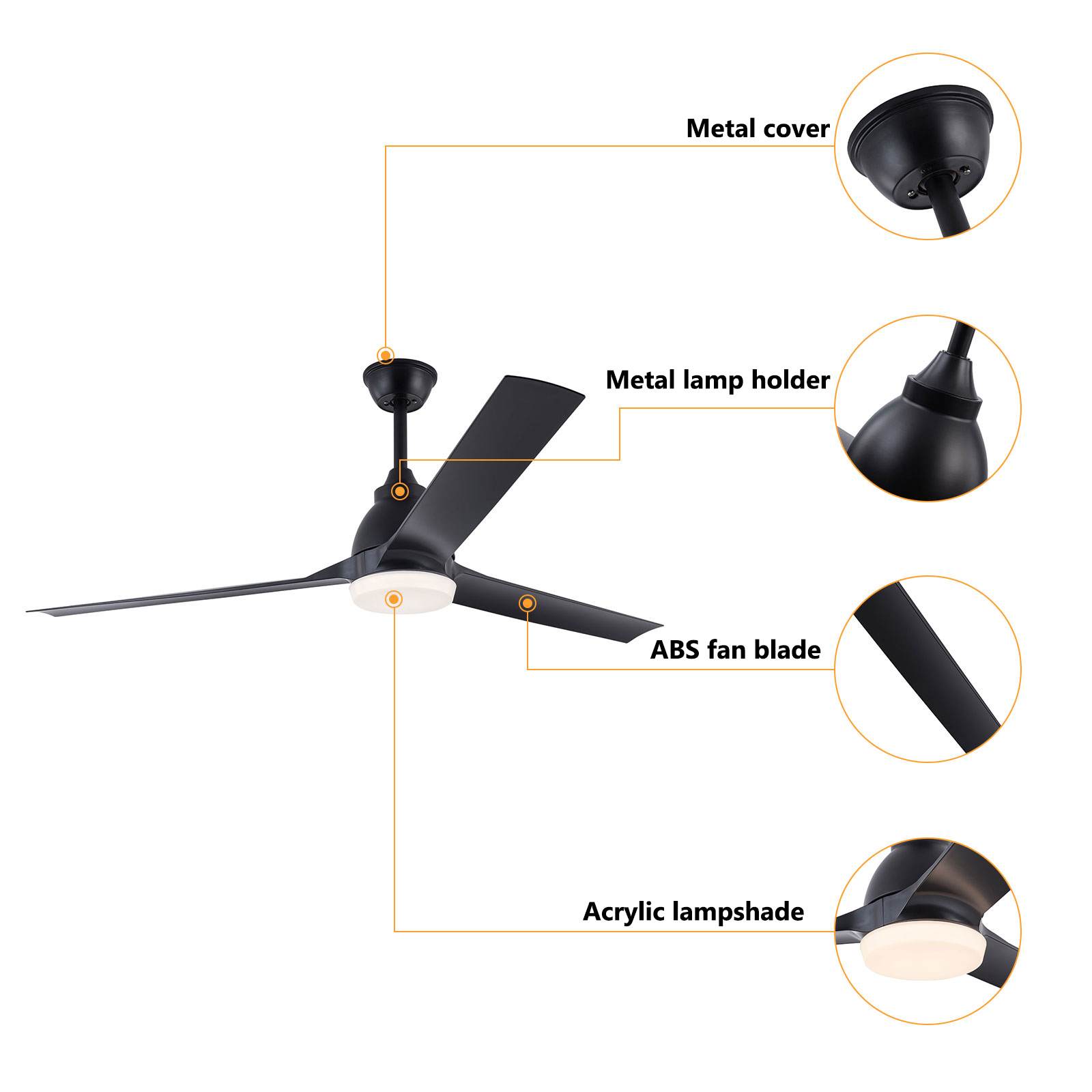 42 Inch Fan Pendant Light Black Tri-Color Temperature Inverter 42 Inch Fan Pendant Light Black Tri-Color Temperature Inverter