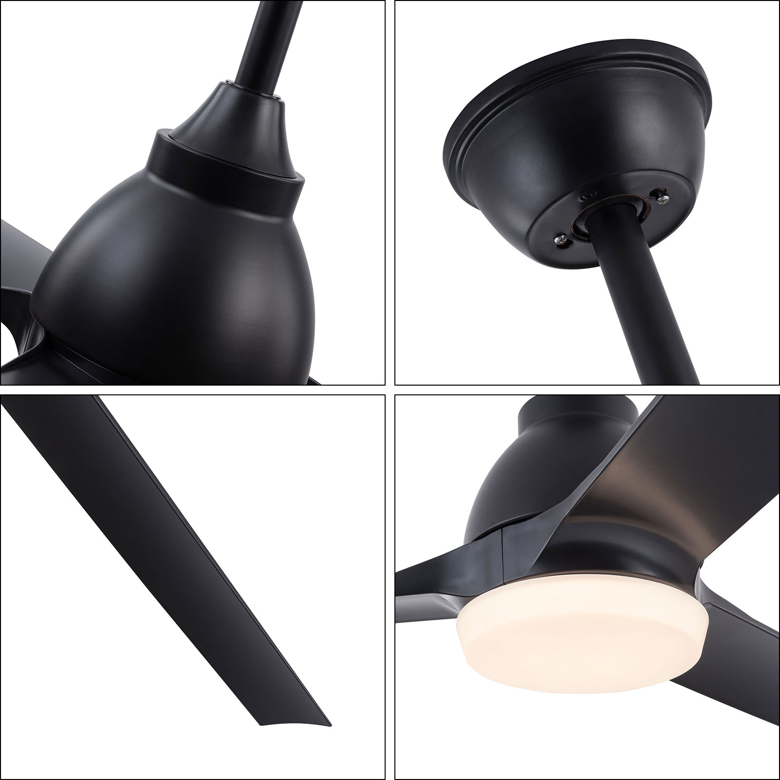 42 Inch Fan Pendant Light Black Tri-Color Temperature Inverter 42 Inch Fan Pendant Light Black Tri-Color Temperature Inverter