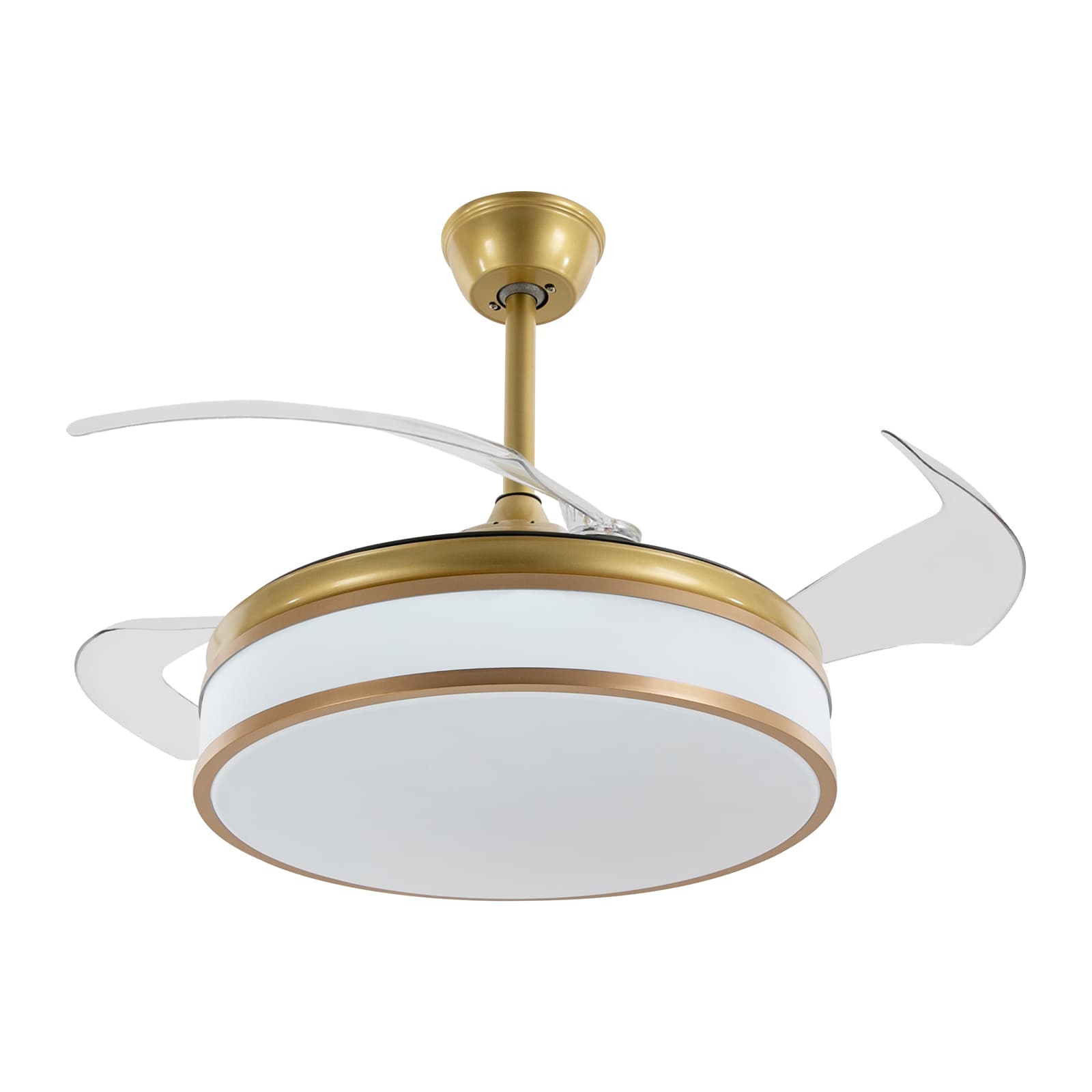 Ceiling Fans, Ceiling Fans with Remote Control, Flush Mount Ceiling Fans (True Color Copper)