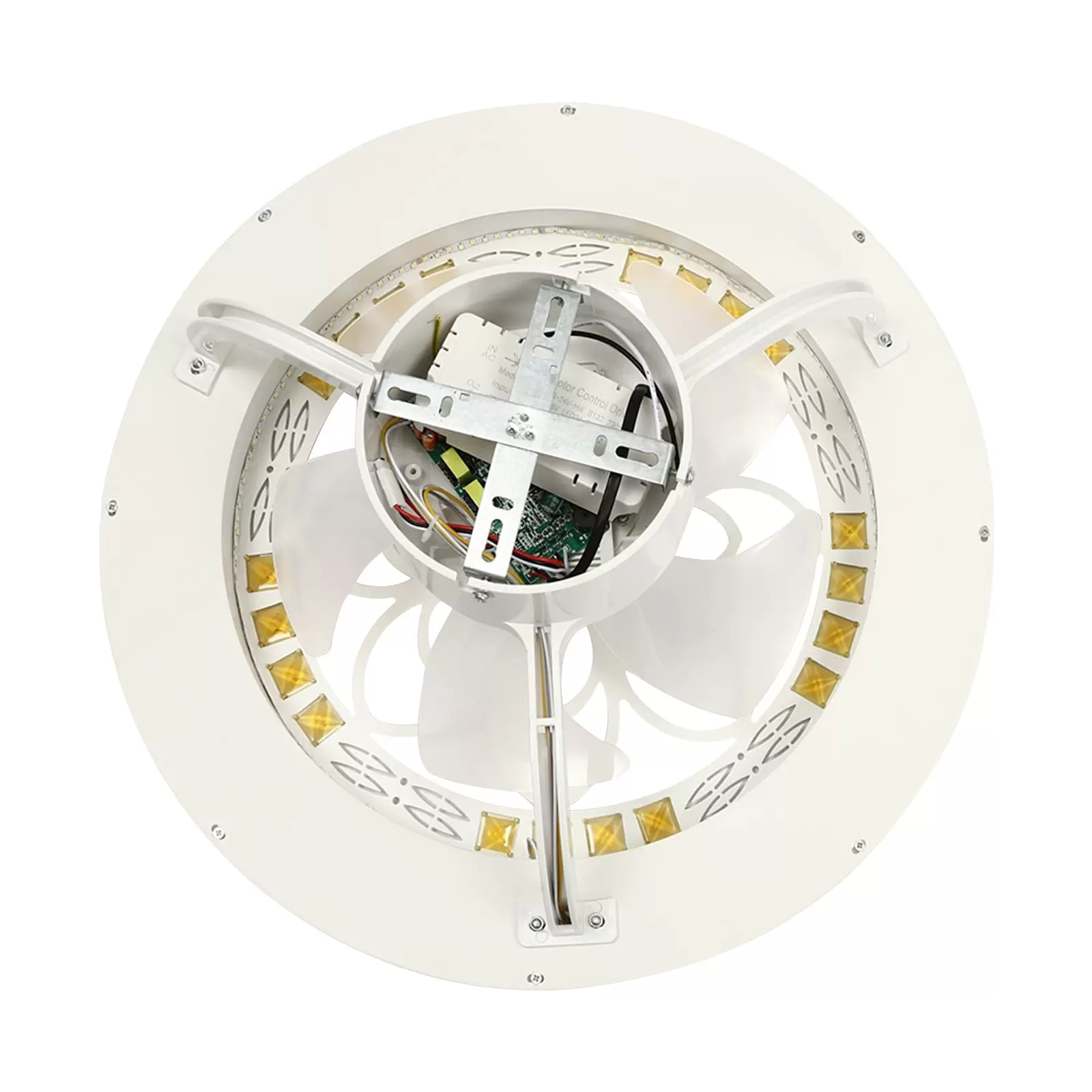 Ceiling Light Remote Control Ceiling Modern LED Living Room Bedroom Fan Lamp Round Bladeless Ceiling Fan Light LED Dimmable Chandelier Lamp