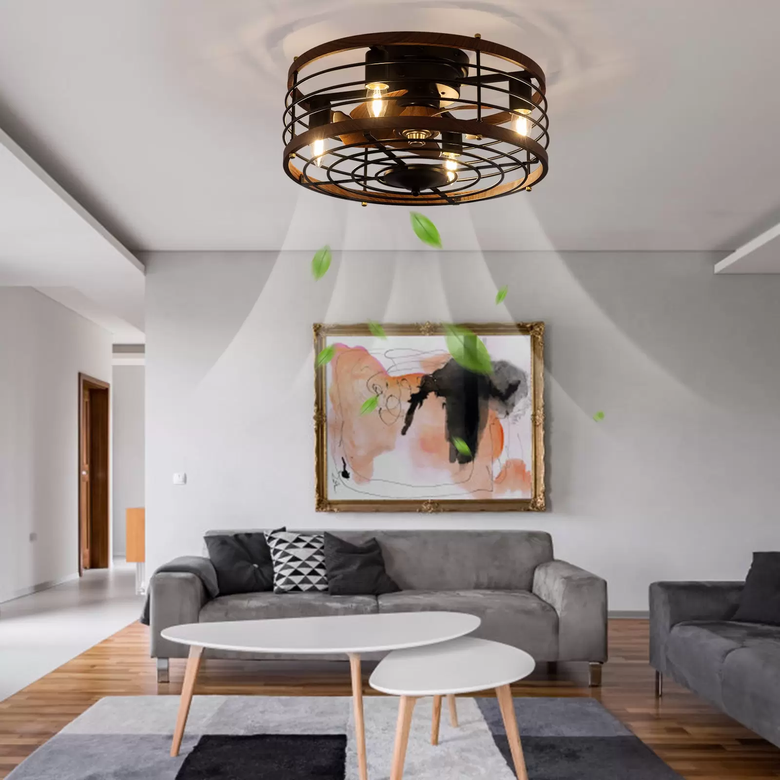 18 inch fan pendant BT263 Ceiling Brown - Without light source 18 inch fan pendant BT263 Ceiling Brown - Without light source