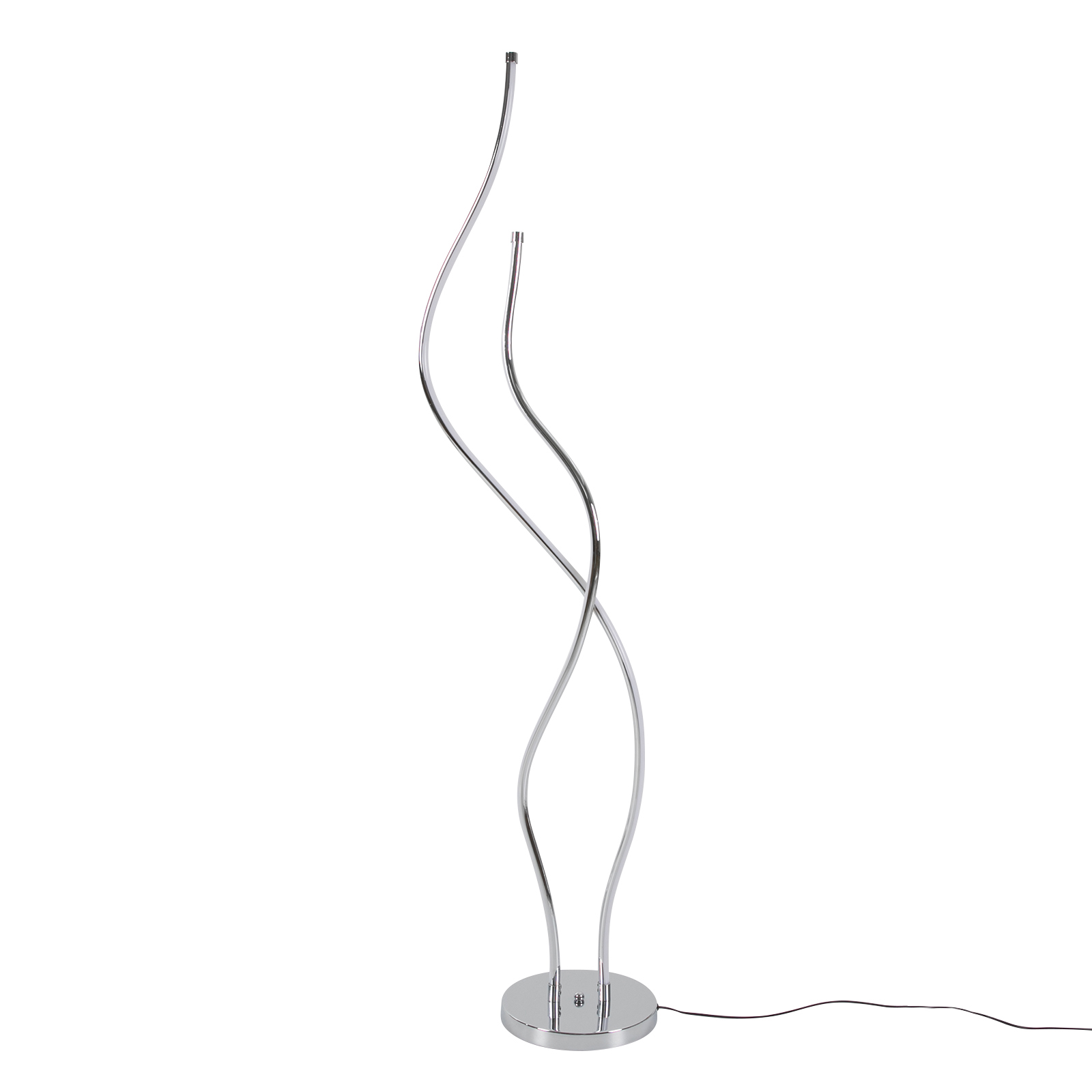 Floor lamp, Spiral lamp, LED floor lamp height 1.3m, silver
