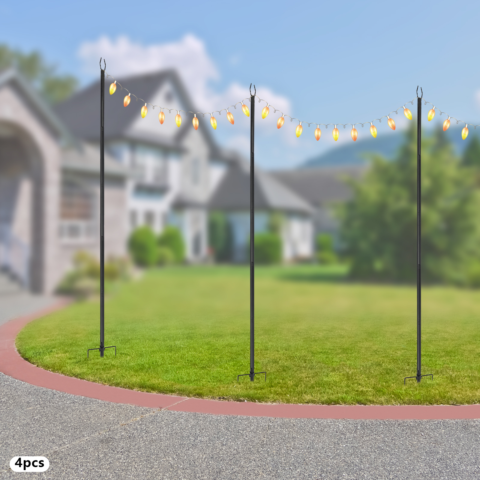 Outside Hanging Light Poles, Patio Lighting Stand, Lighting Stand for Parties, Christmas, Wedding Outside Hanging Light Poles, Patio Lighting Stand, Lighting Stand for Parties, Christmas, Wedding