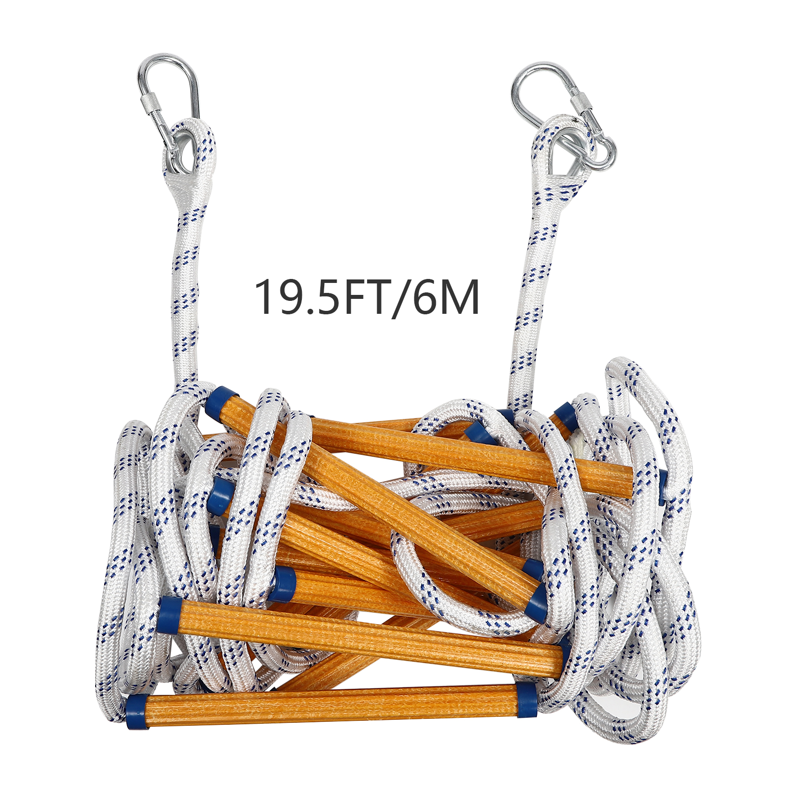 19.7FT Rescue Ladder Rope Ladder Multi-Purpose Emergency Ladder Heavy Rescue Rope Ladder for Quick Use in Fire Disaster 19.7FT Rescue Ladder Rope Ladder Multi-Purpose Emergency Ladder Heavy Rescue Rope Ladder for Quick Use in Fire Disaster