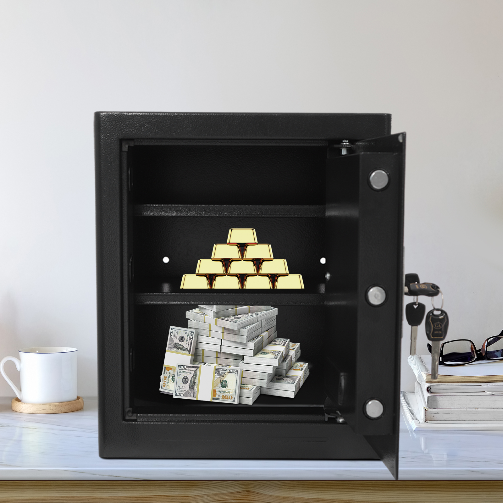9-S45EFK Large Safe Box, Large Home Safe, Safe Box for Home Use - Black Q195 Carbon Steel 9-S45EFK Large Safe Box, Large Home Safe, Safe Box for Home Use - Black Q195 Carbon Steel