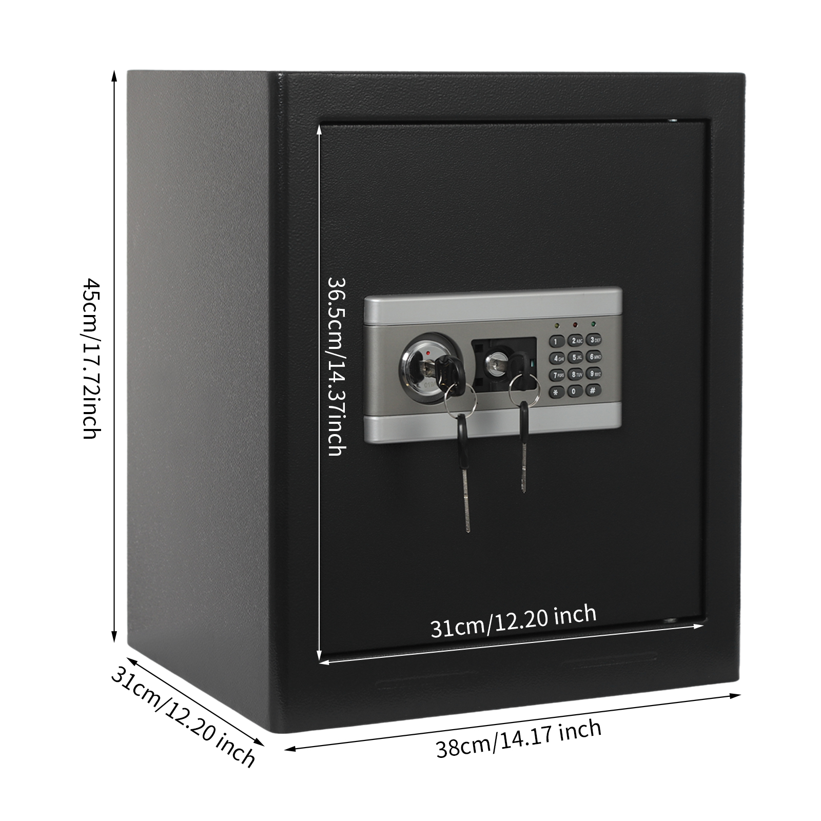 9-S45EFK Large Safe Box, Large Home Safe, Safe Box for Home Use - Black Q195 Carbon Steel 9-S45EFK Large Safe Box, Large Home Safe, Safe Box for Home Use - Black Q195 Carbon Steel