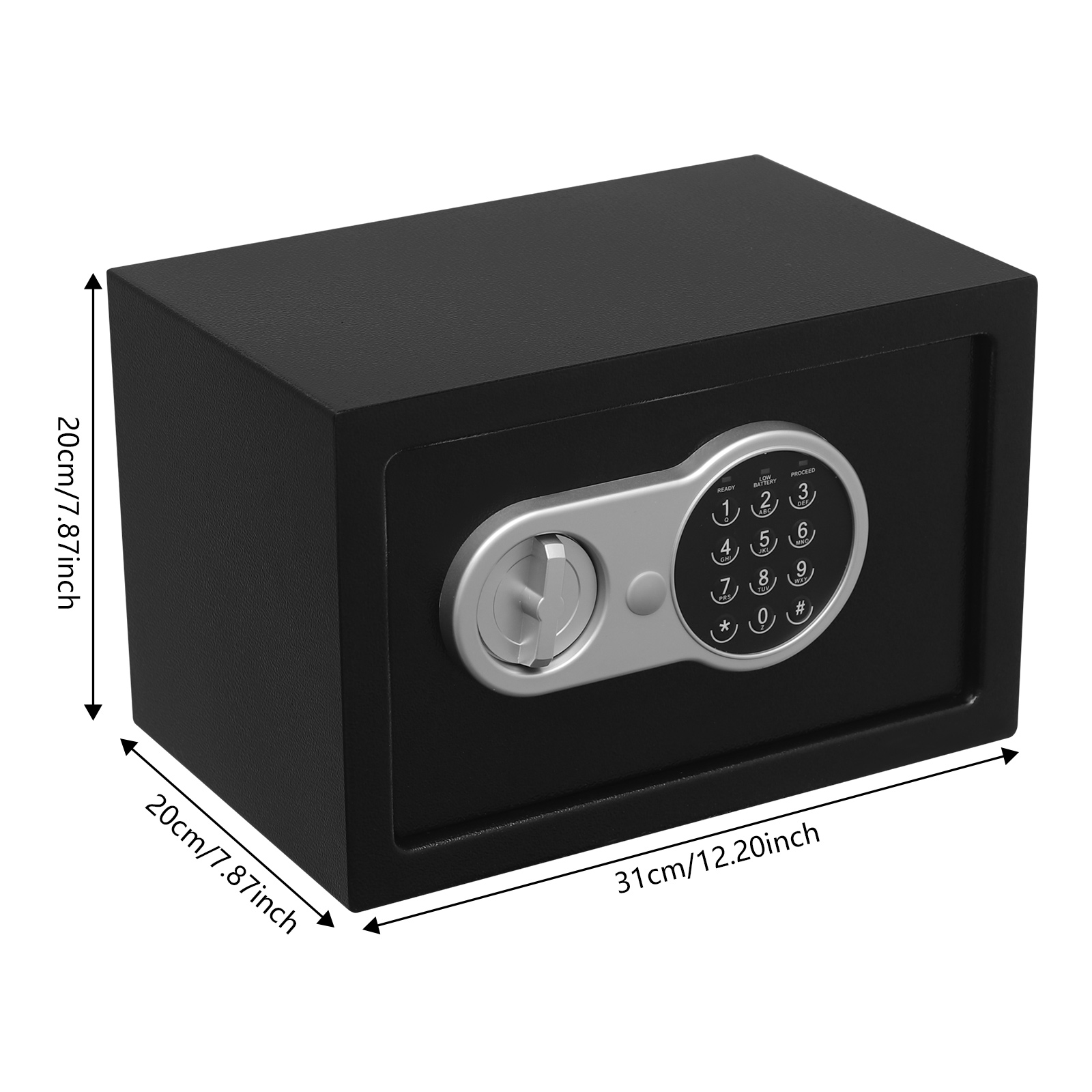 31*20*20cm Safe Box, Safe Deposit Box, Digital Lock Safe Box with Keys for Bedrooms, Living Rooms 31*20*20cm Safe Box, Safe Deposit Box, Digital Lock Safe Box with Keys for Bedrooms, Living Rooms