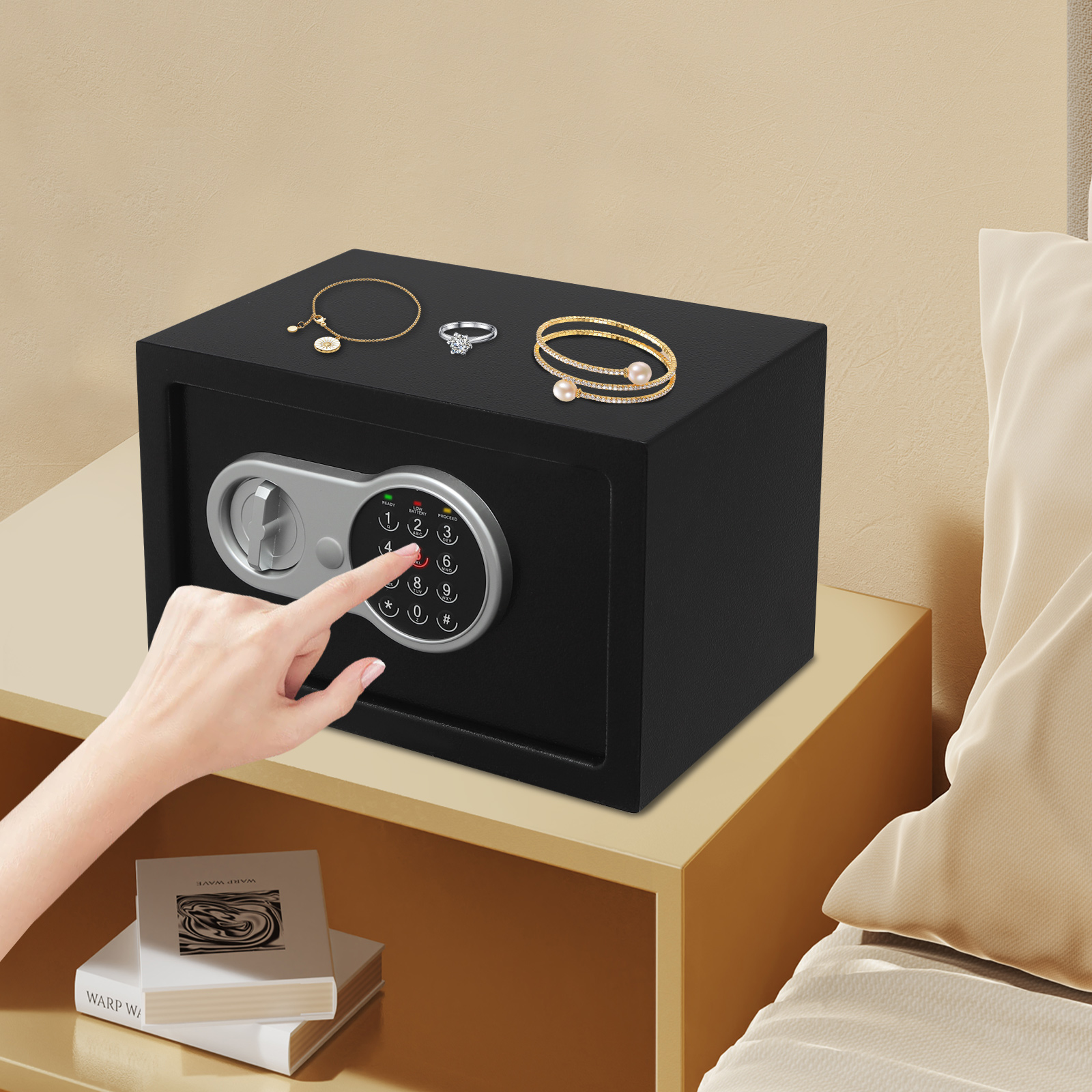 31*20*20cm Safe Box, Safe Deposit Box, Digital Lock Safe Box with Keys for Bedrooms, Living Rooms 31*20*20cm Safe Box, Safe Deposit Box, Digital Lock Safe Box with Keys for Bedrooms, Living Rooms