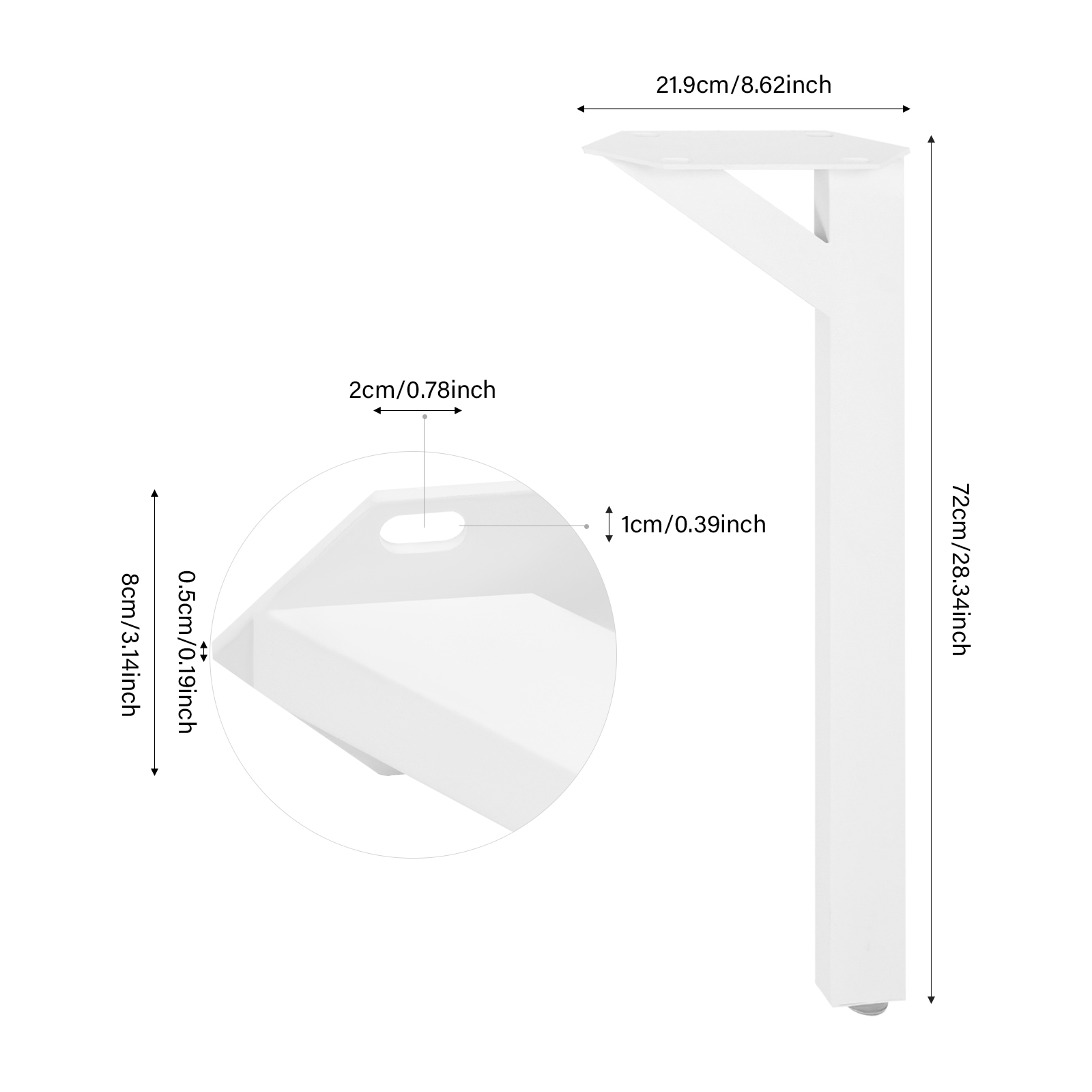 4pcs Y Shape Modern Desk Legs, Table Legs, Metal Table Legs for Coffee Tables - White