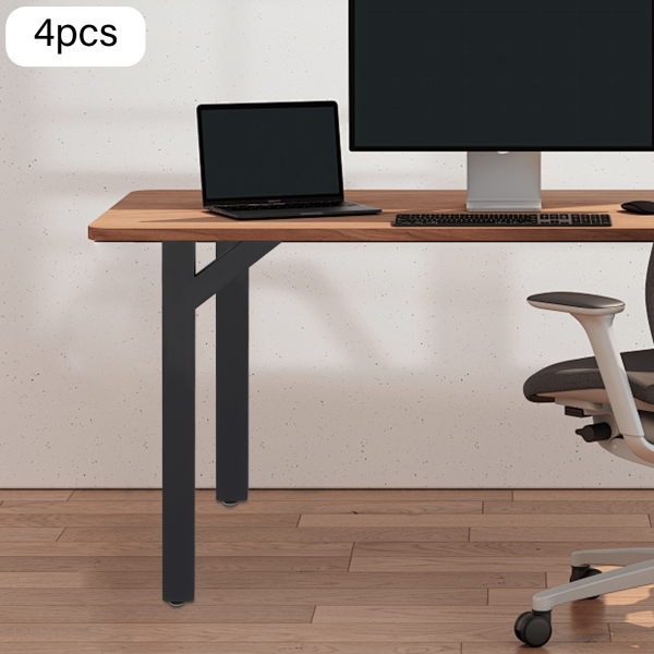 4pcs Y Shape Modern Desk Legs, Table Legs, Metal Table Legs for Coffee Tables - Black