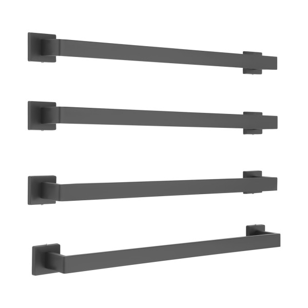 Stainless steel bathroom towel bar set 20 pieces 60cm black Stainless steel bathroom towel bar set 20 pieces 60cm black