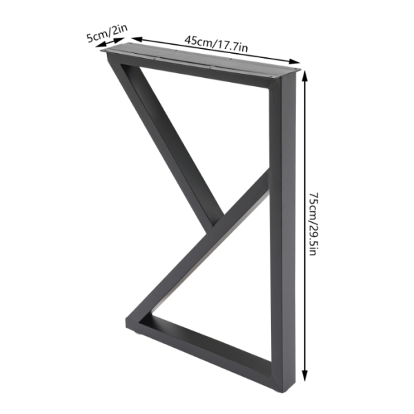 2 x Wrought Iron Table Legs, Max Load 200kg, Black, Suitable for Bedrooms, Hotels and Restaurants 2 x Wrought Iron Table Legs, Max Load 200kg, Black, Suitable for Bedrooms, Hotels and Restaurants