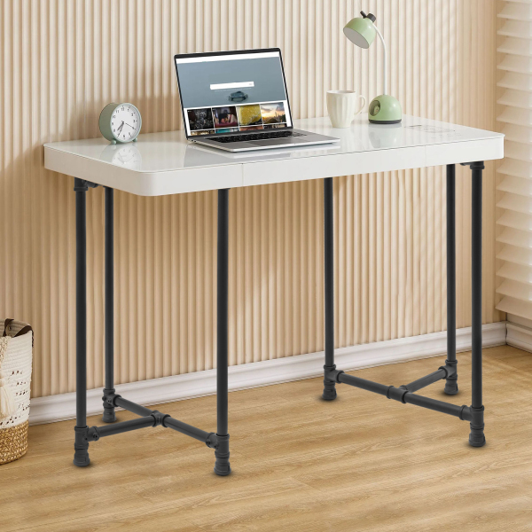 Table Legs Metal Desk Legs 28-inch Table Legs Set of 2 Black 29*55*71cm Suitable for Dining Tables Computer Desks Desks Study Tables