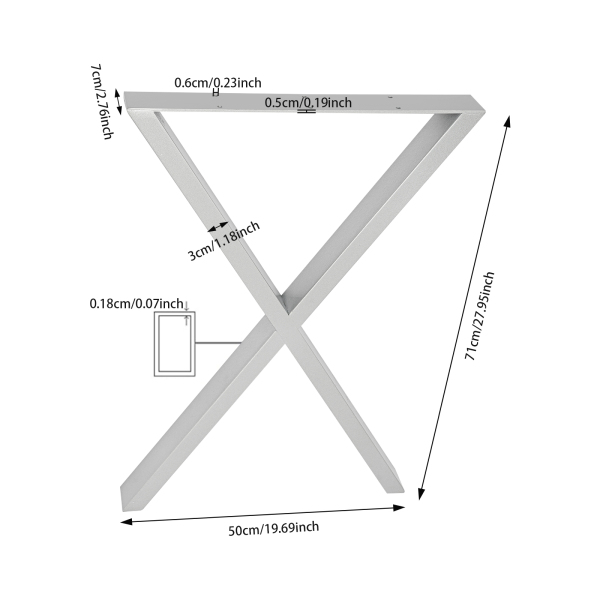Table Legs, 2PCS Table Legs, X-Shaped Table Legs for Bedrooms, Living Rooms, Balconies, Hotels, Restaurants, Bars