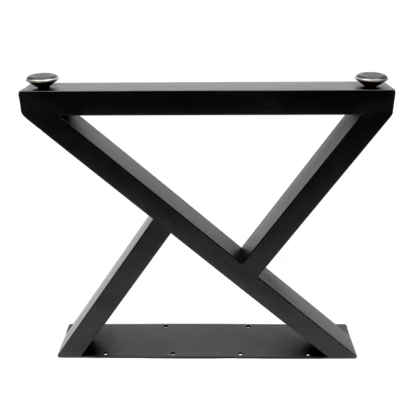 2 Pcs Furniture Legs Industrial Rustic Square Tube Table Legs for DIY Bench Legs 40cm (Black)