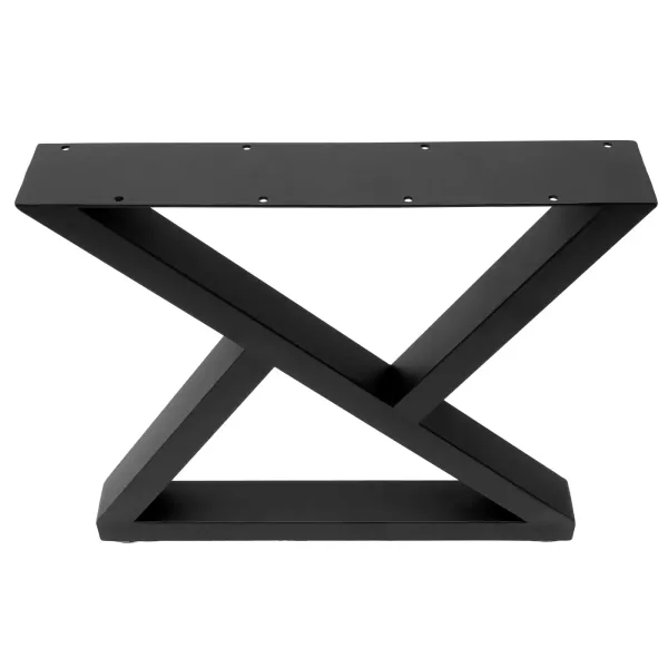 2 Pcs Furniture Legs Industrial Rustic Square Tube Table Legs for DIY Bench Legs 40cm (Black)