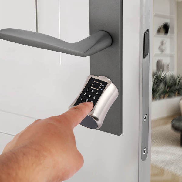 Smart Door Lock, Door Lock, Lock Cylinder Door Lock, with fingerprint recognition, password, keys, and APP