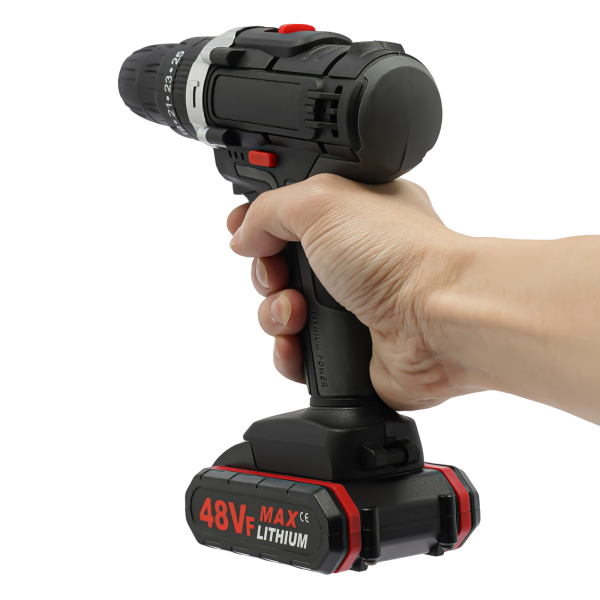 21V Cordless Screwdriver Set Cordless Drill Driver Cordless Drill with 2 Batteries LED Light 1450 rpm