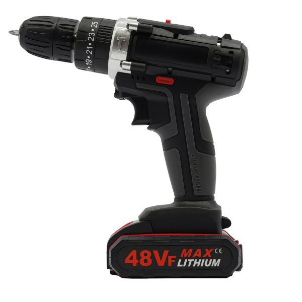 21V Cordless Screwdriver Set Cordless Drill Driver Cordless Drill with 2 Batteries LED Light 1450 rpm