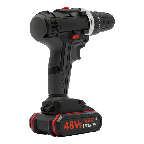 21V Cordless Screwdriver Set Cordless Drill Driver Cordless Drill with 2 Batteries LED Light 1450 rpm