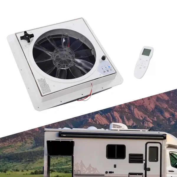 14'' Caravan Accessories Motorhomes Vents 12V Fan Camper RV Roof Exhaust Fan Roof Exhaust Fan Motorhome Roof Fan with  4 Modes Waterproof Material