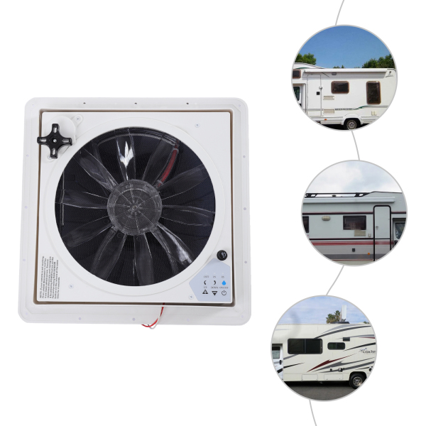 14'' Caravan Accessories Motorhomes Vents 12V Fan Camper RV Roof Exhaust Fan Roof Exhaust Fan Motorhome Roof Fan with  4 Modes Waterproof Material