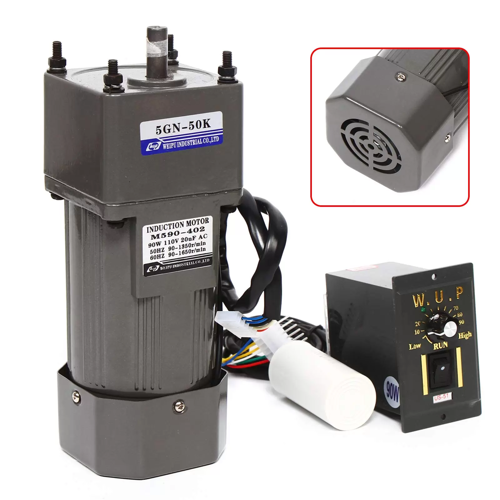 90W 220V 50K 27RPM Gear Motor Electric Motor AC Torques with Speed Controller Variable Speed Controller 0-27RPM 90W 220V 90W 220V 50K 27RPM Gear Motor Electric Motor AC Torques with Speed Controller Variable Speed Controller 0-27RPM 90W 220V