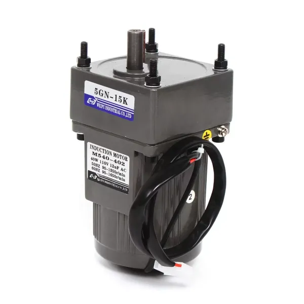 AC 220V Electric Gear Motor 40W Single-Phase Asynchronous Gear Motor with Speed Controller (15K), 9 RPM