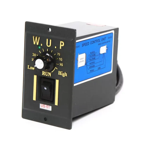 AC 220V Electric Gear Motor 40W Single-Phase Asynchronous Gear Motor with Speed Controller (15K), 9 RPM