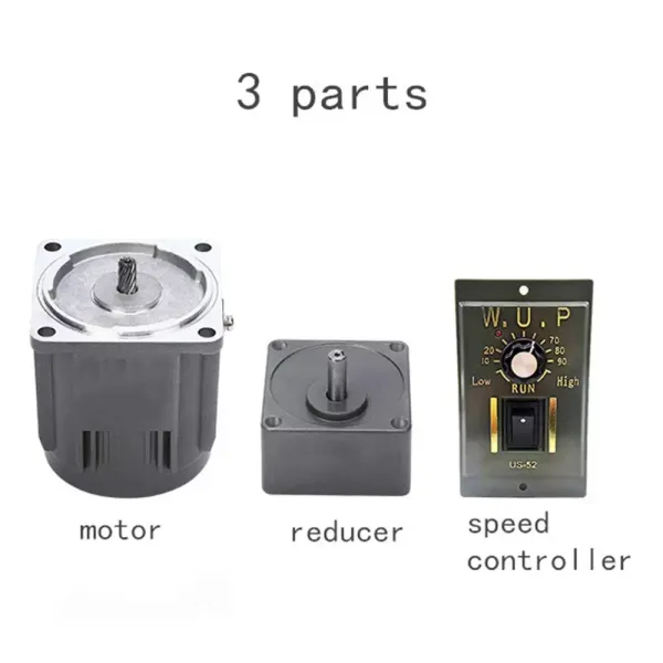 270 rpm 1:5 Torques Adjustable Gear Motors AC 90W 220V Single Phase Gear Motor with Controller Motor Reducer  High Torque Deceleration Adjustable Speed