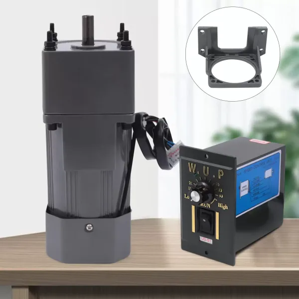 Speed Motor Speed Reducer Deceleration Geared AC Reversible Motor w/Speed Controller & Bracket 90W 20K